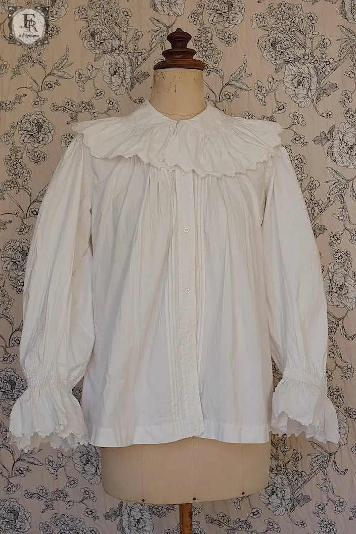アンティークブラウス　vêtement antique フリルブラウス .FR a l'epoque