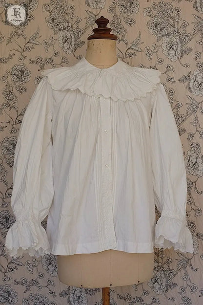 アンティークブラウス　vêtement antique フリルブラウス .FR a l'epoque