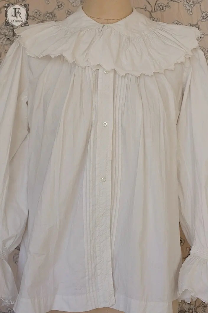 アンティークブラウス　vêtement antique フリルブラウス .FR a l'epoque