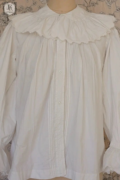 アンティークブラウス　vêtement antique フリルブラウス .FR a l'epoque