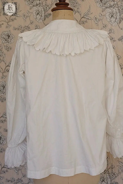 アンティークブラウス　vêtement antique フリルブラウス .FR a l'epoque