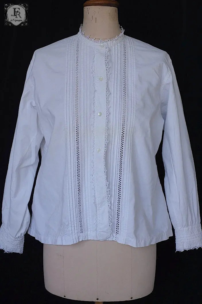 アンティークコットンブラウス　vêtement antique blouse .FR a l'epoque