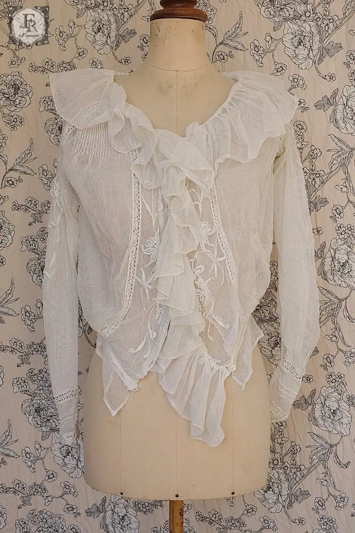 アンティークブラウス　vêtement blouse 素材用 .FR a l'epoque