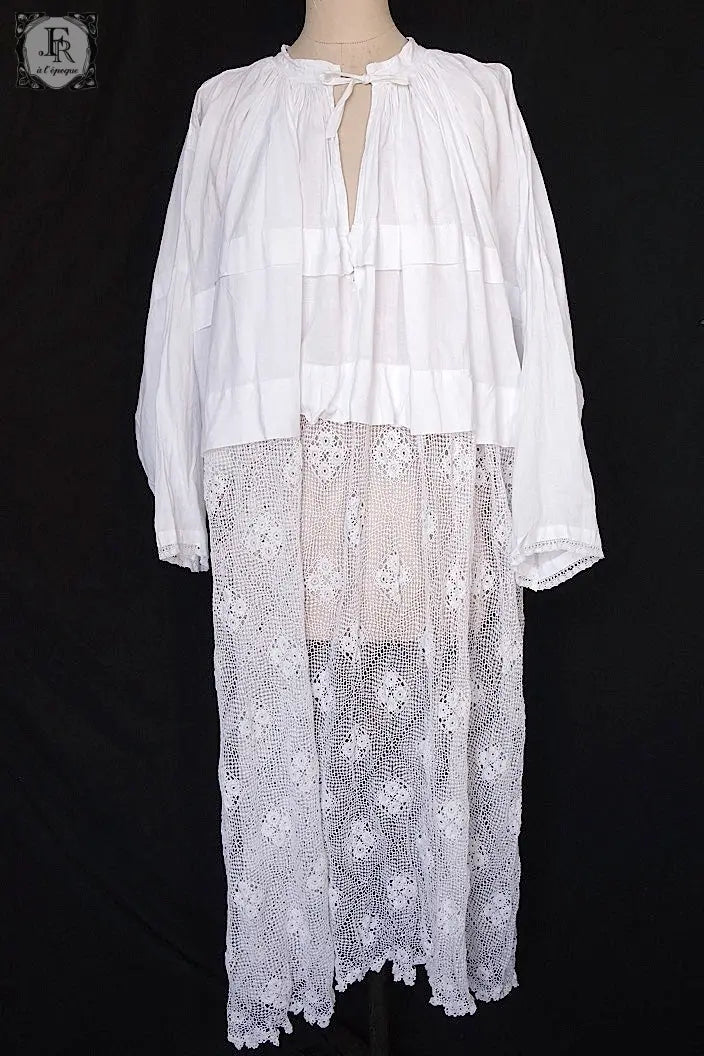 フランスアンティークチャーチスモック