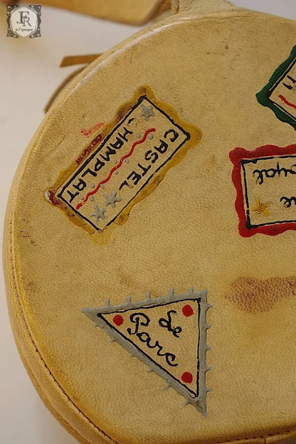 ヴィンテージポーチ　vintage petit sac souvenir .FR a l'epoque