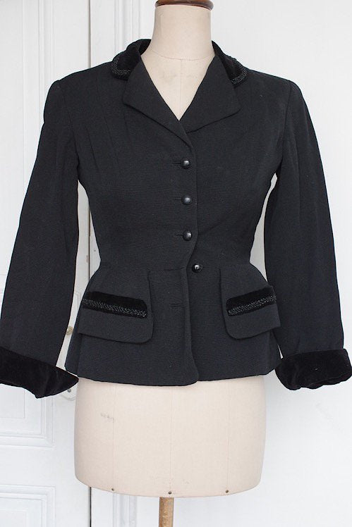 vêtement vintage veste noire