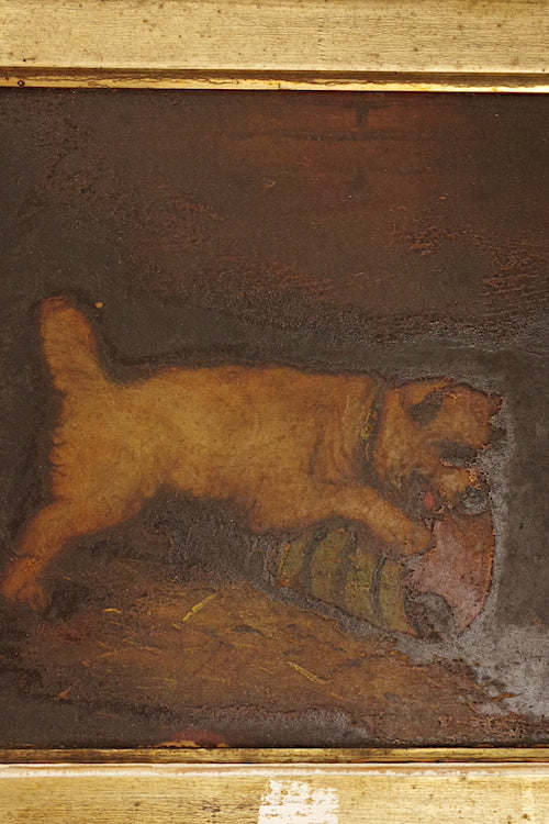 tableau anrique アンティーク絵画　子犬 .FR A Ll'EPOQUE