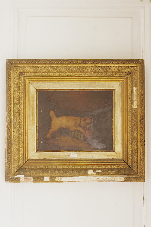 tableau anrique アンティーク絵画　子犬 .FR A Ll'EPOQUE