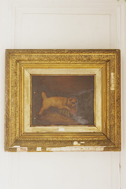 tableau anrique アンティーク絵画　子犬 .FR A Ll'EPOQUE