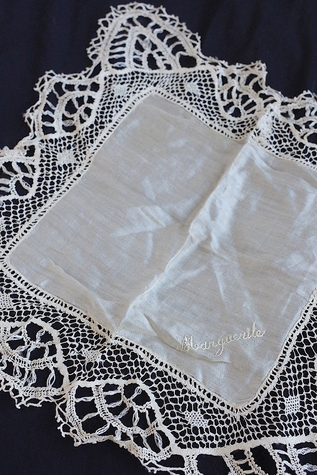 dentelle antique mouchoir antique embroidery handkerchief set 4