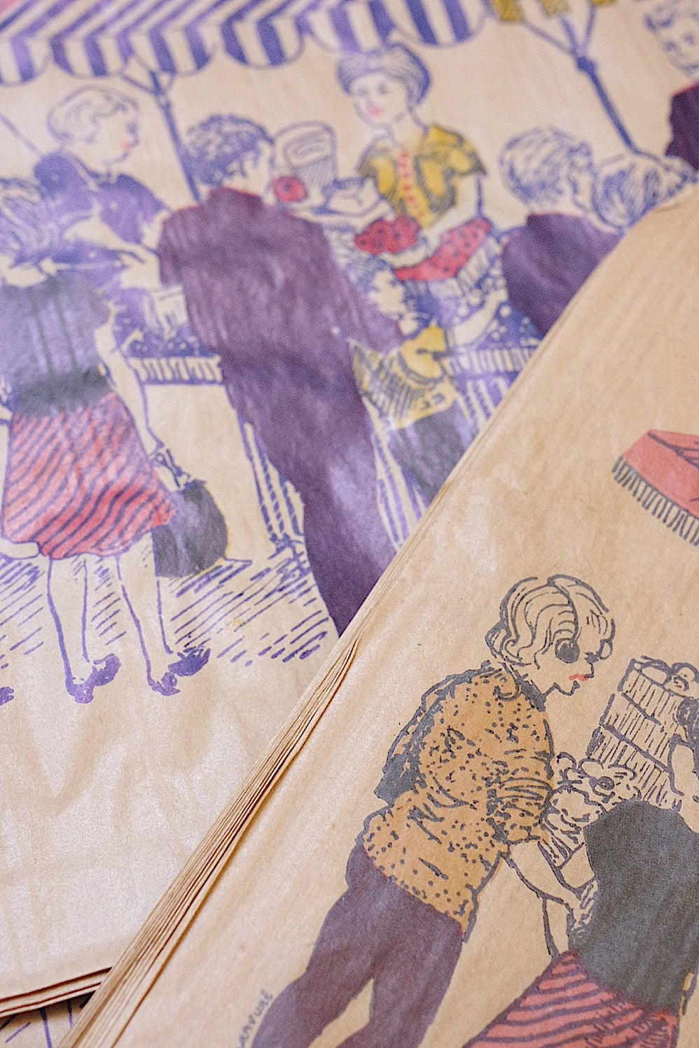 sac de legume vintage ヴィンテージ　マルシェ紙袋 .FR a l'epoque