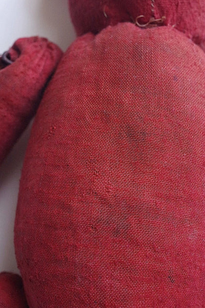 peluche antique アンティーク　くま nounours　赤 .FR a l'epoque