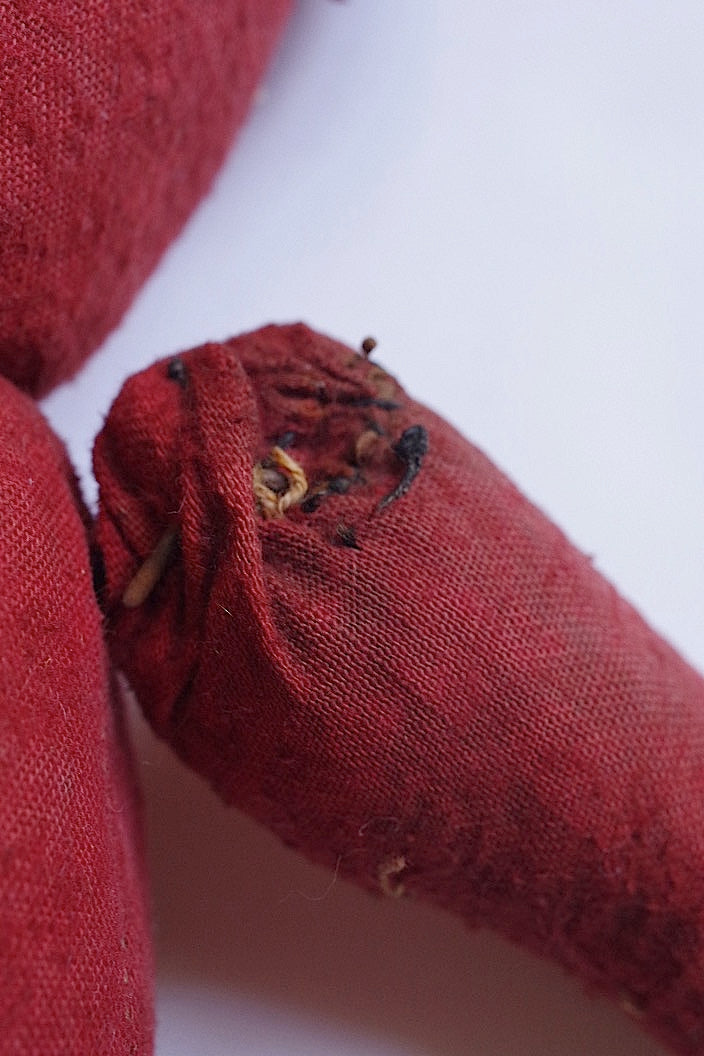 peluche antique アンティーク　くま nounours　赤 .FR a l'epoque