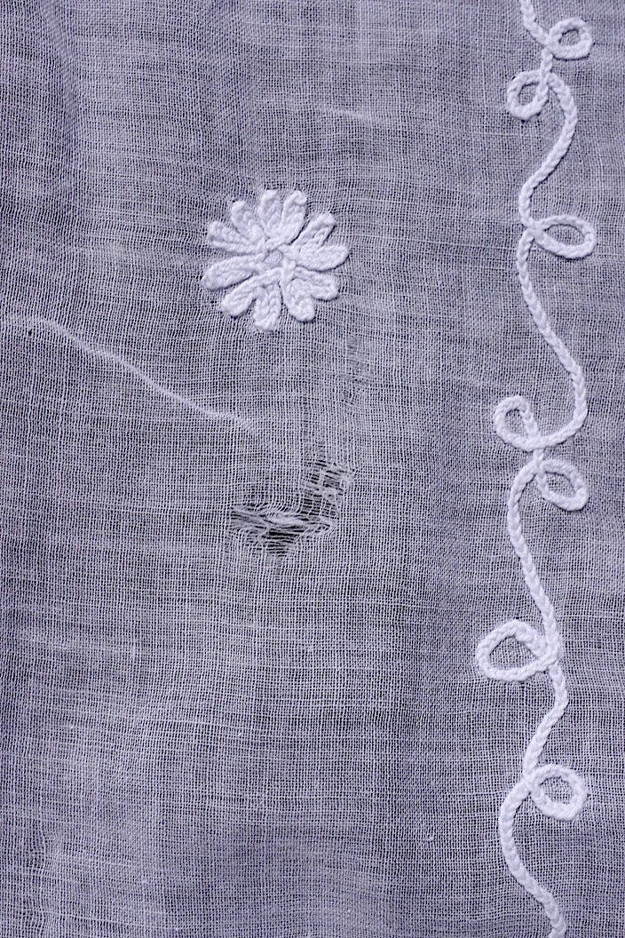 linge de maison antique アンティークステッチ刺繍生地　カーテン　コーネリー　