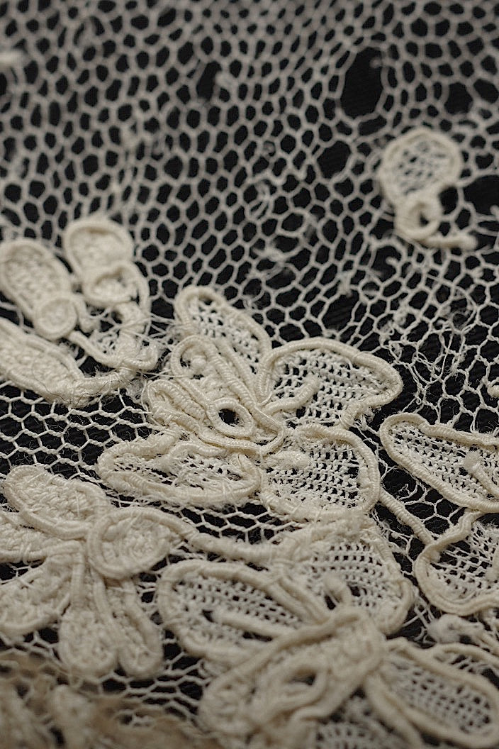 dentelle antique antique lace alencon lot 2 