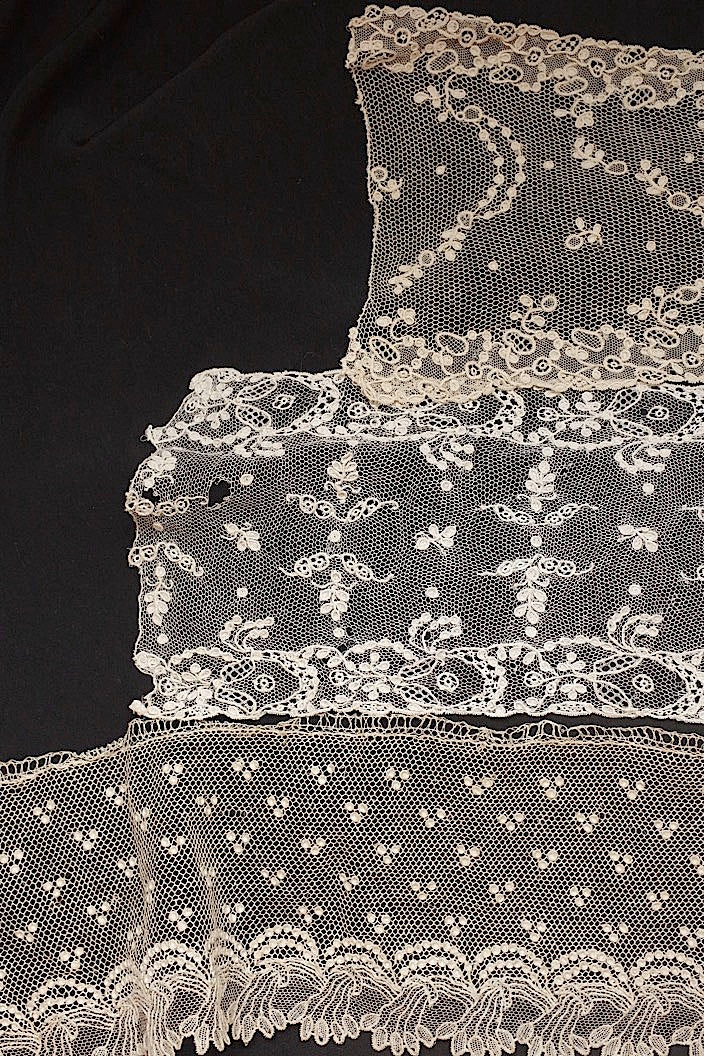 dentelle antique アンティークレース　アランソンlot 3 .FR a l'epoque