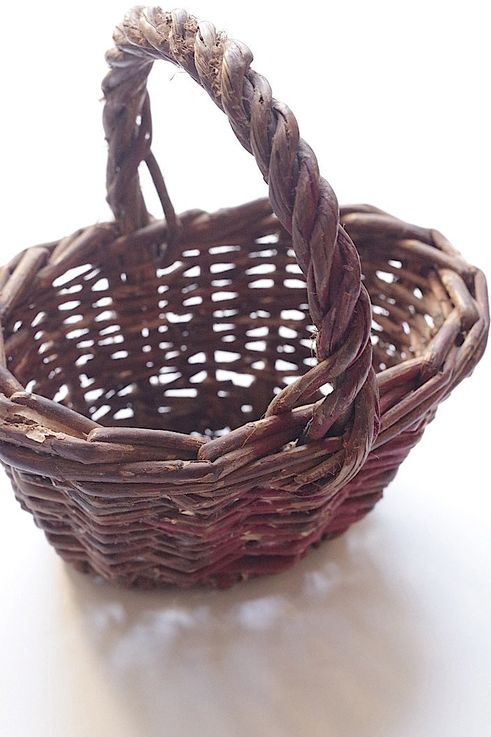 panier antique antique sacoche petit 