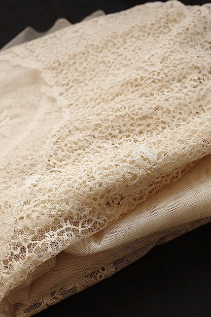 dentelle antique アンティークレース　チュール生地　492cm .FR a l'epoque