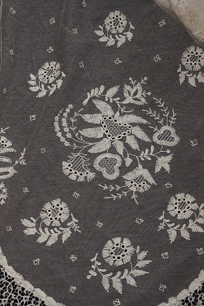 dentelle antique アンティークレース　チュール生地　492cm .FR a l'epoque