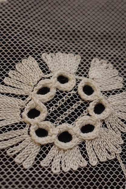 dentelle antique アンティークレース　チュール生地　492cm .FR a l'epoque