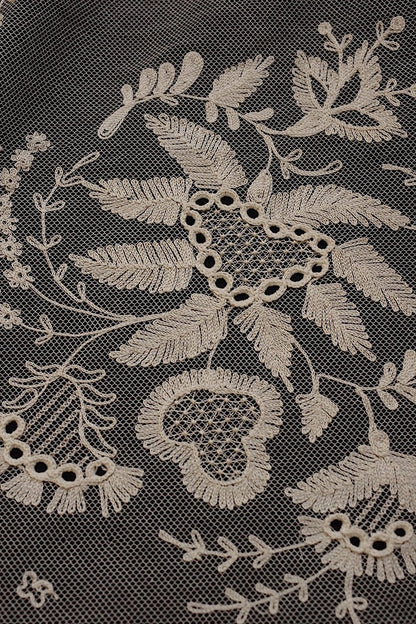 dentelle antique アンティークレース　チュール生地　492cm .FR a l'epoque