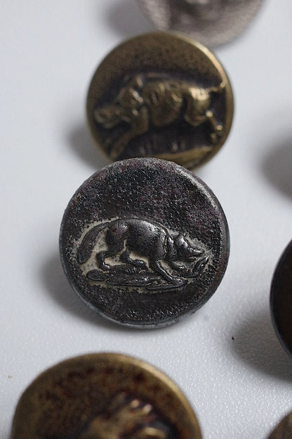 bouttons vintage  ヴィンテージ　ハンターボタンlot4 .FR a l'epoque