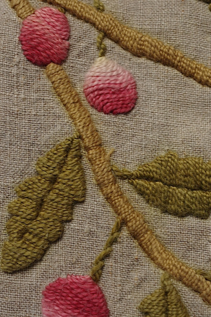 sac antique antique embroidery drawstring bag 
