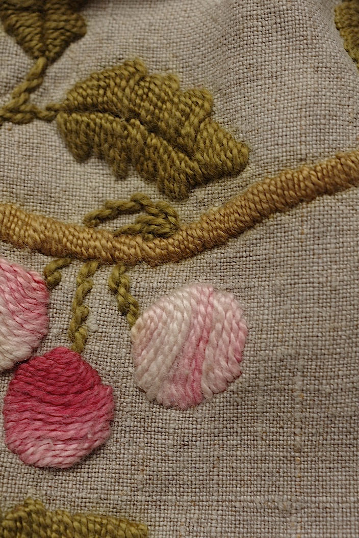 sac antique antique embroidery drawstring bag 