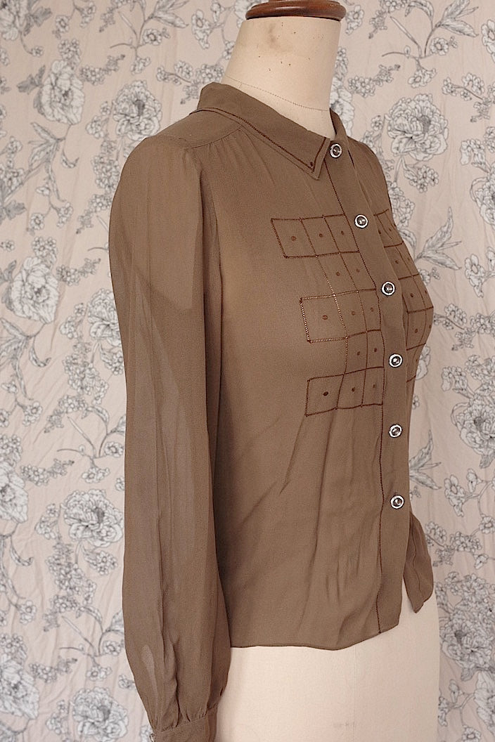 vêtement vintage vintage chiffon blouse