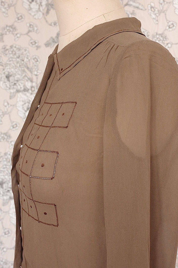 vêtement vintage vintage chiffon blouse