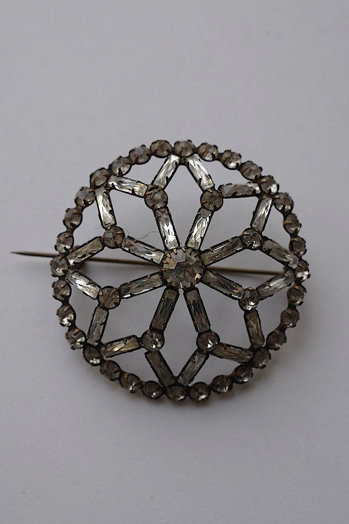 broche antique アンティークブローチ　バゲットストラス .FR a l'epoque