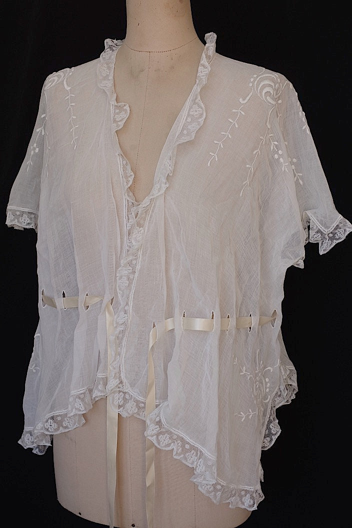 vêtement antique antique embroidery blouse haori