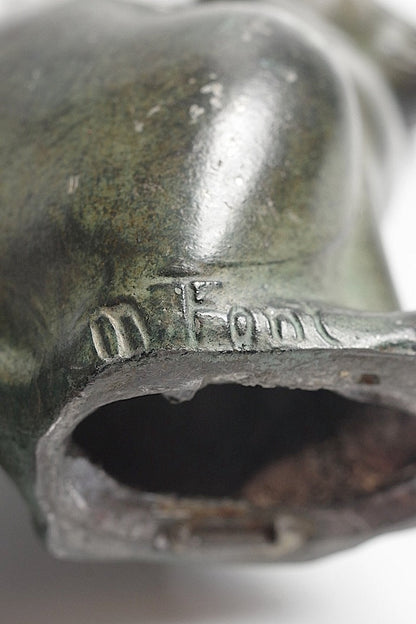 sculpture antique アンティークうさぎ　ペア .FR a l'epoque