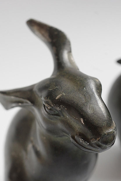 sculpture antique アンティークうさぎ　ペア .FR a l'epoque