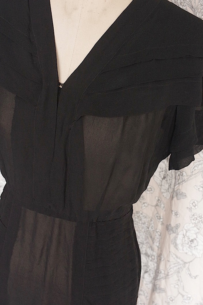 vêtement antique アンティークシフォンワンピース　あった場合東さまにご連絡 .FR a l'epoque