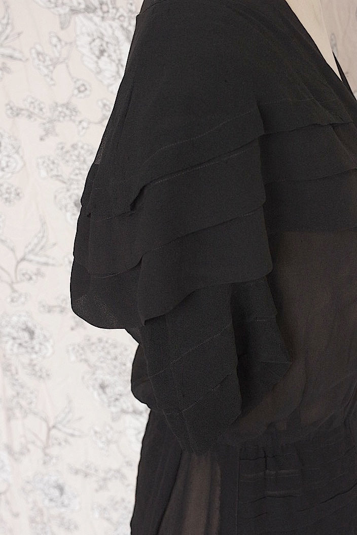 vêtement antique アンティークシフォンワンピース　あった場合東さまにご連絡 .FR a l'epoque