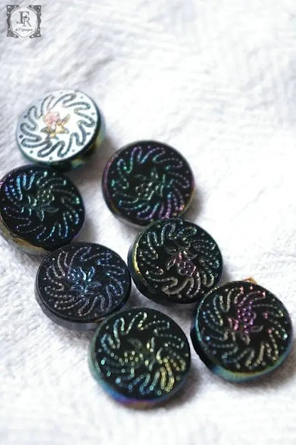 boutons アンティーク ガラスボタン .FR A Ll'EPOQUE