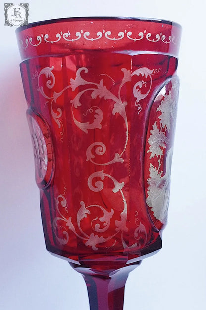 calice  antique アンティーク ボヘミアングラス　教会 .FR A Ll'EPOQUE