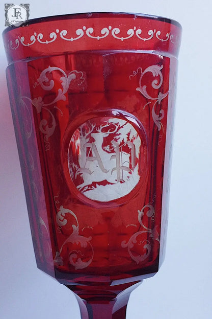 calice  antique アンティーク ボヘミアングラス　教会 .FR A Ll'EPOQUE