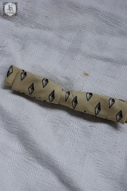 papillon ヴィンテージ　蝶ネクタイ キイロダイヤ柄 .FR A Ll'EPOQUE