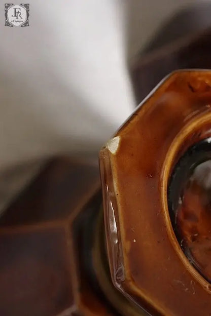 plque-cierges アンティーク雑貨　大ろうそくたて　焼き物 .FR A Ll'EPOQUE