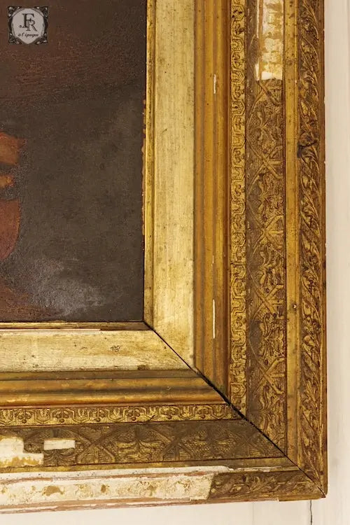 tableau anrique アンティーク絵画　子犬 .FR A Ll'EPOQUE