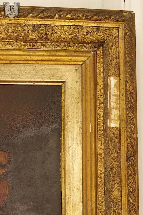 tableau anrique アンティーク絵画　子犬 .FR A Ll'EPOQUE