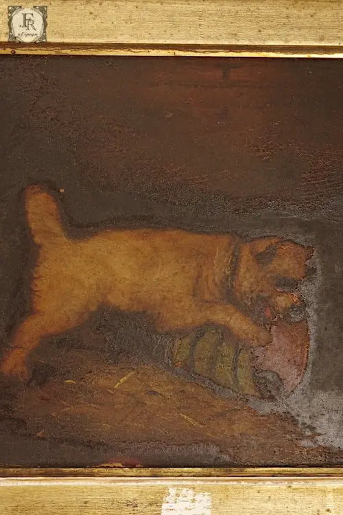 tableau anrique アンティーク絵画　子犬 .FR A Ll'EPOQUE