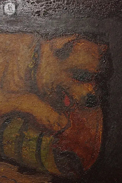 tableau anrique アンティーク絵画　子犬 .FR A Ll'EPOQUE