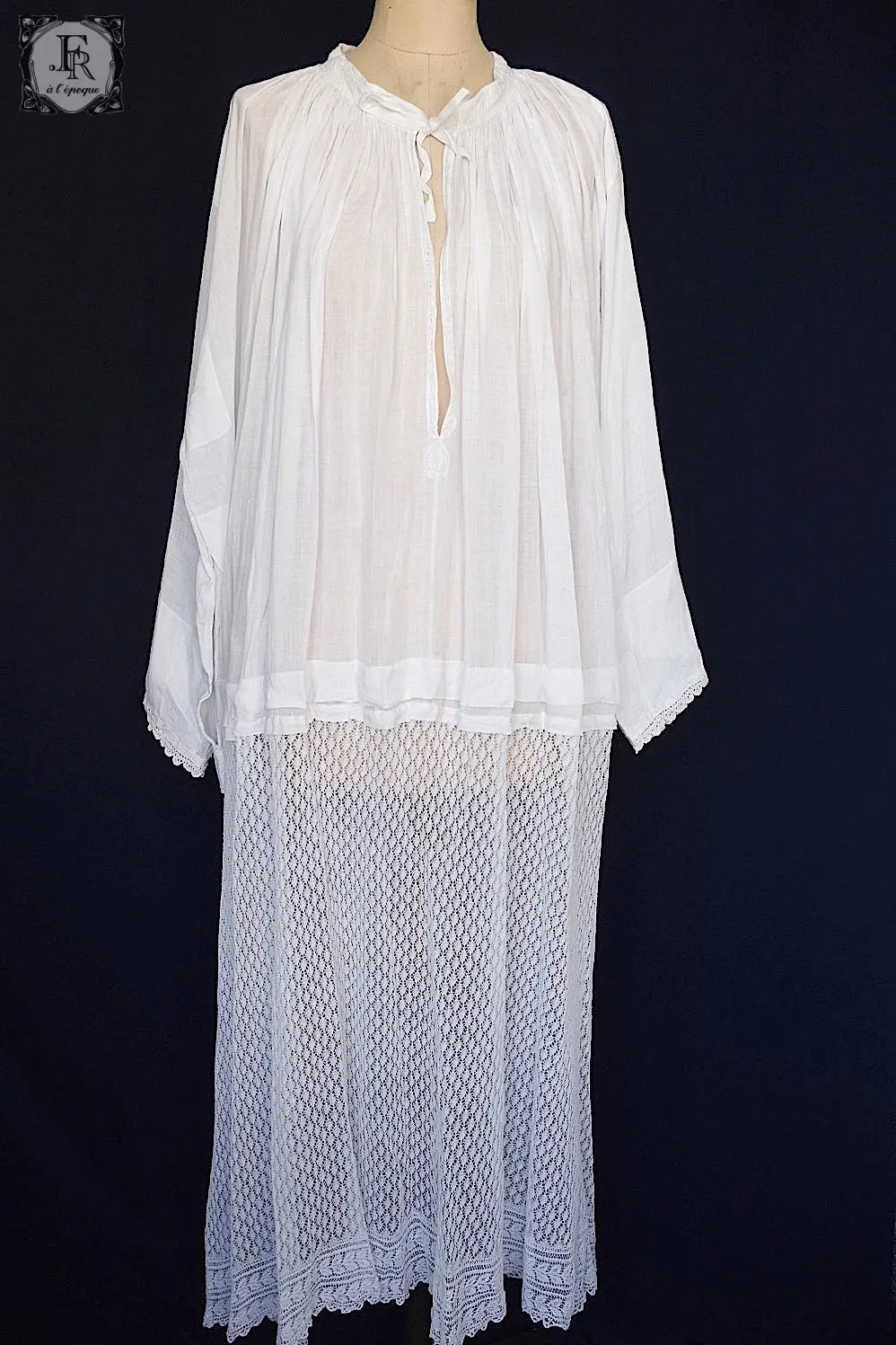 フランスアンティーク教会チュニック、チャーチスモックの販売